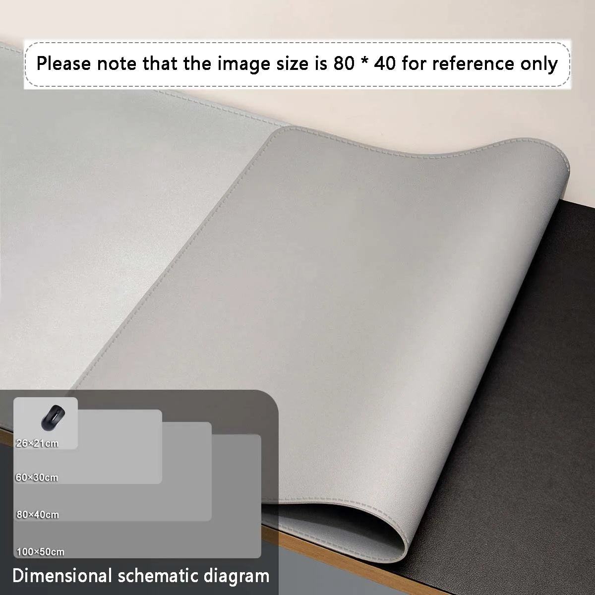 Large Leather Desk Mouse Pad