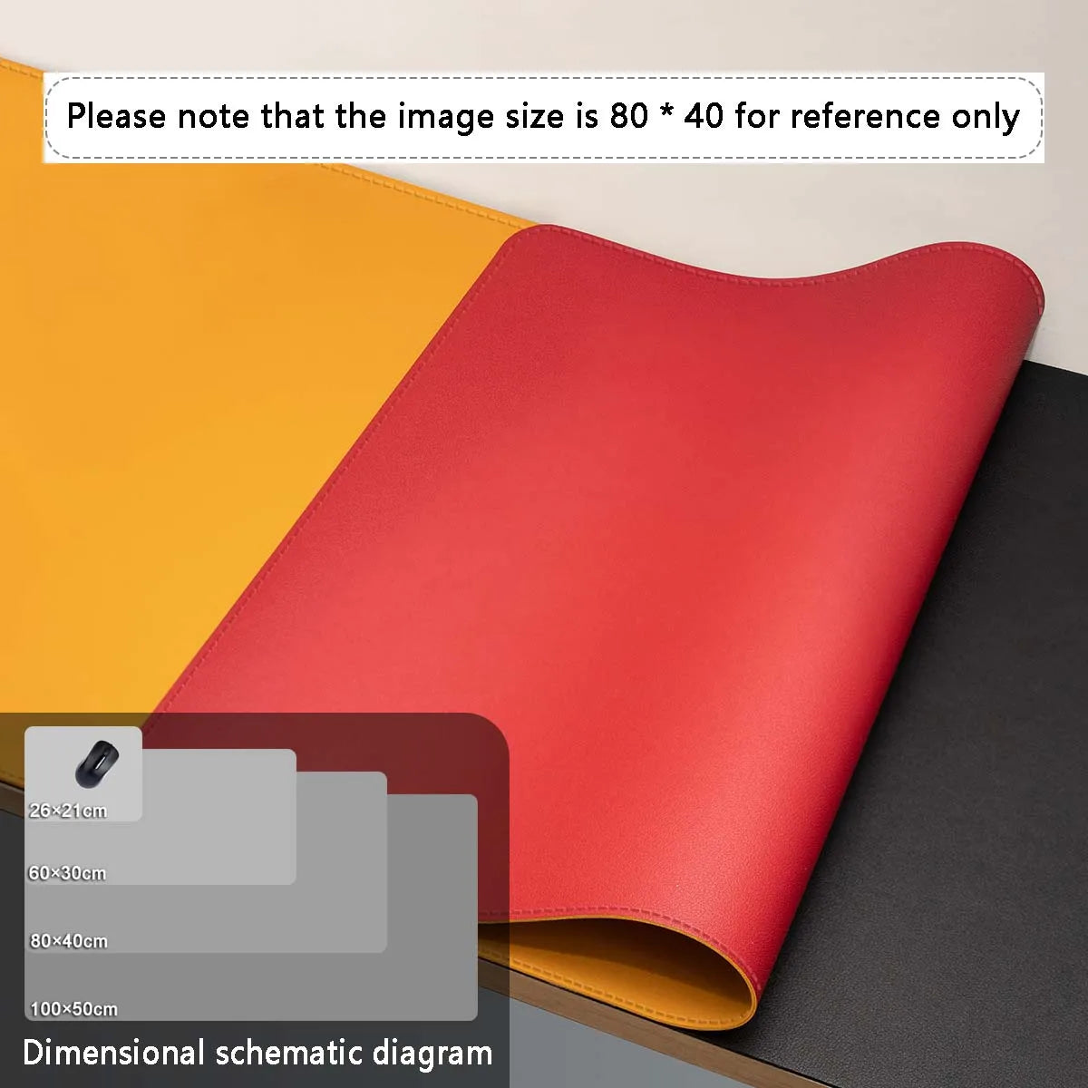 Large Leather Desk Mouse Pad
