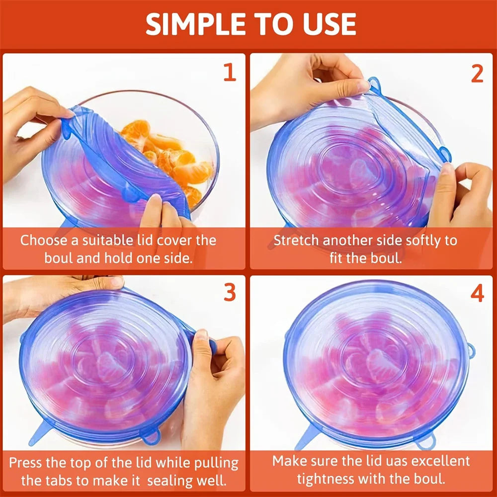 Silicone Stretch Lids (6-Piece)