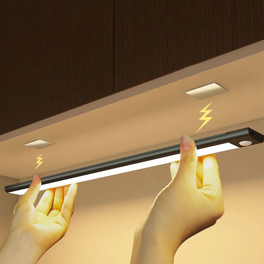 LED Motion Sensor Cabinet Light – Rechargeable Night Light for Kitchen & Wardrobe