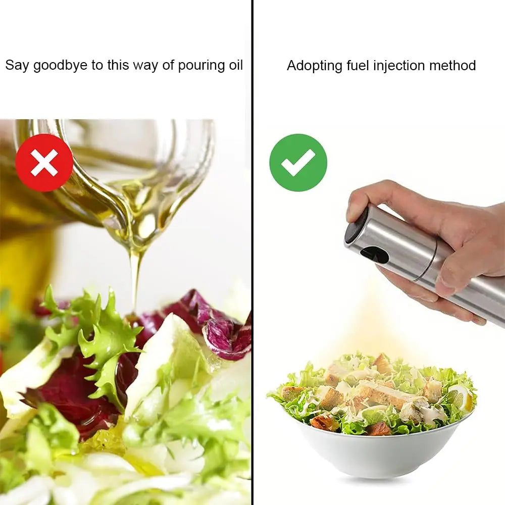 Stainless Steel Oil Sprayer with Fine Mist for Air Fryer and Kitchen Use