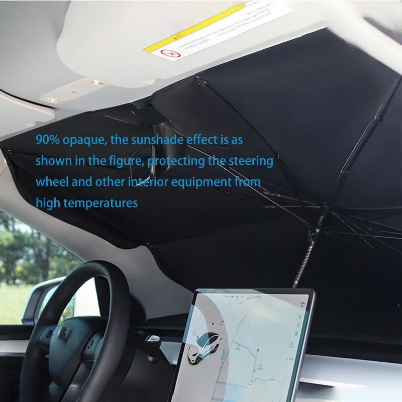 Retractable Windshield Sun Shade