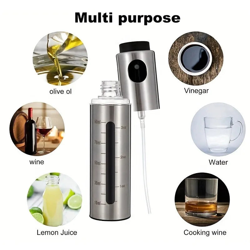 Stainless Steel Oil Sprayer with Fine Mist for Air Fryer and Kitchen Use