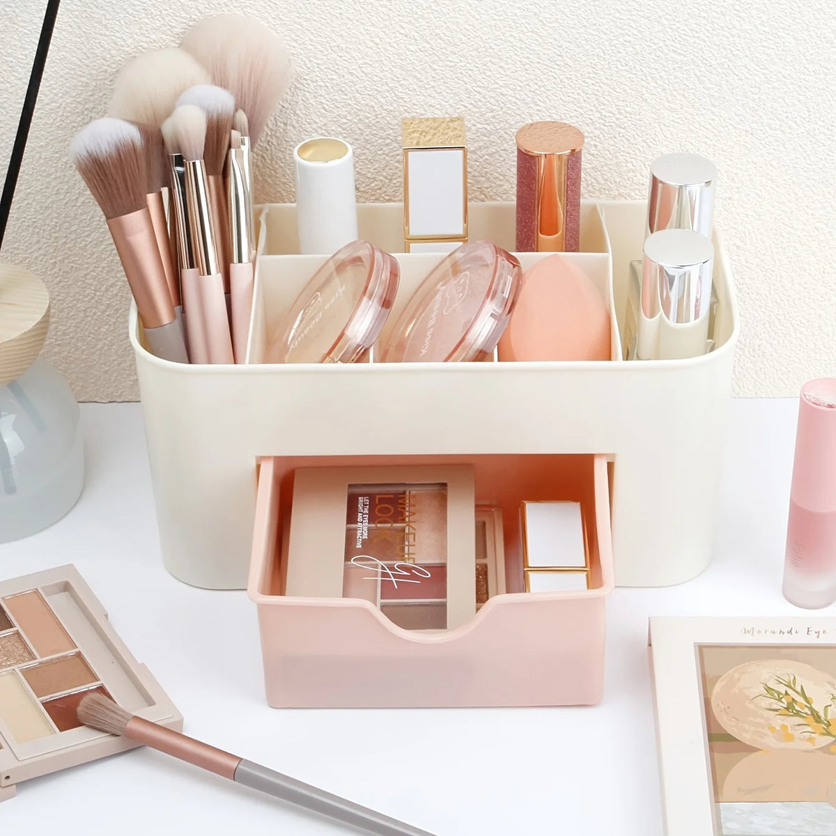 Desktop Makeup Organizer with Drawer
