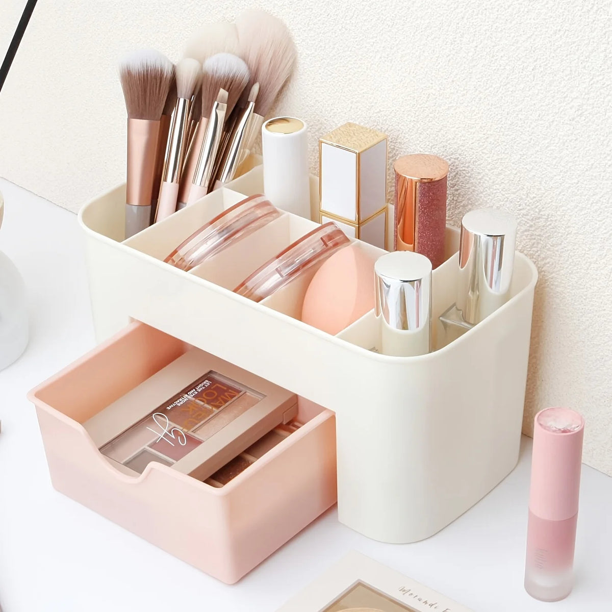 Desktop Makeup Organizer with Drawer