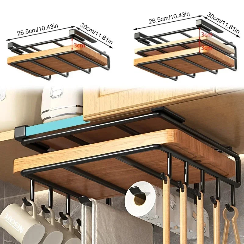 Under-Cabinet Hanging Organizer Rack