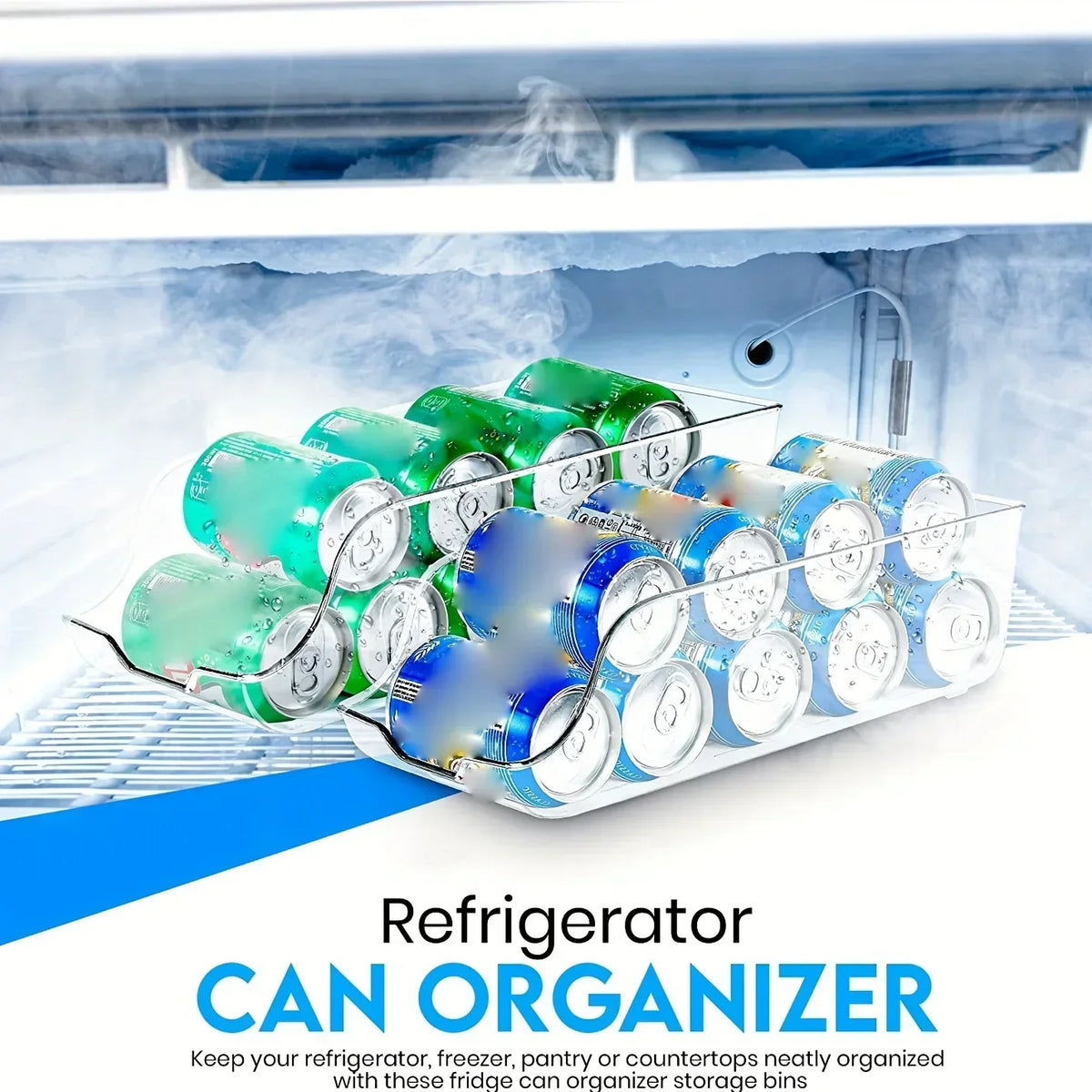 Fridge Soda Can Organizer Dispenser