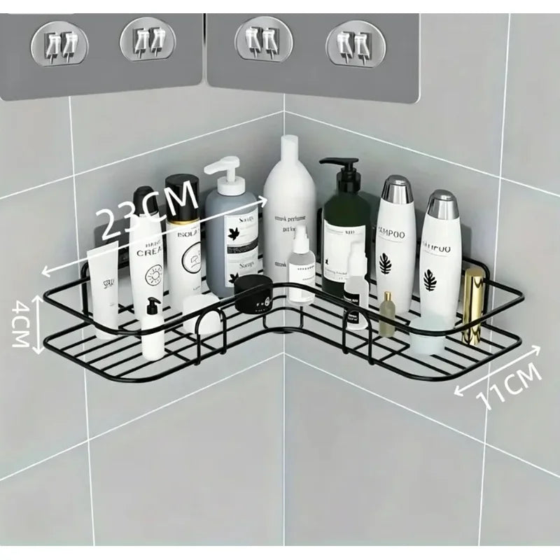 Rustproof Wall Mount Shower Rack for Toiletries & Cosmetics