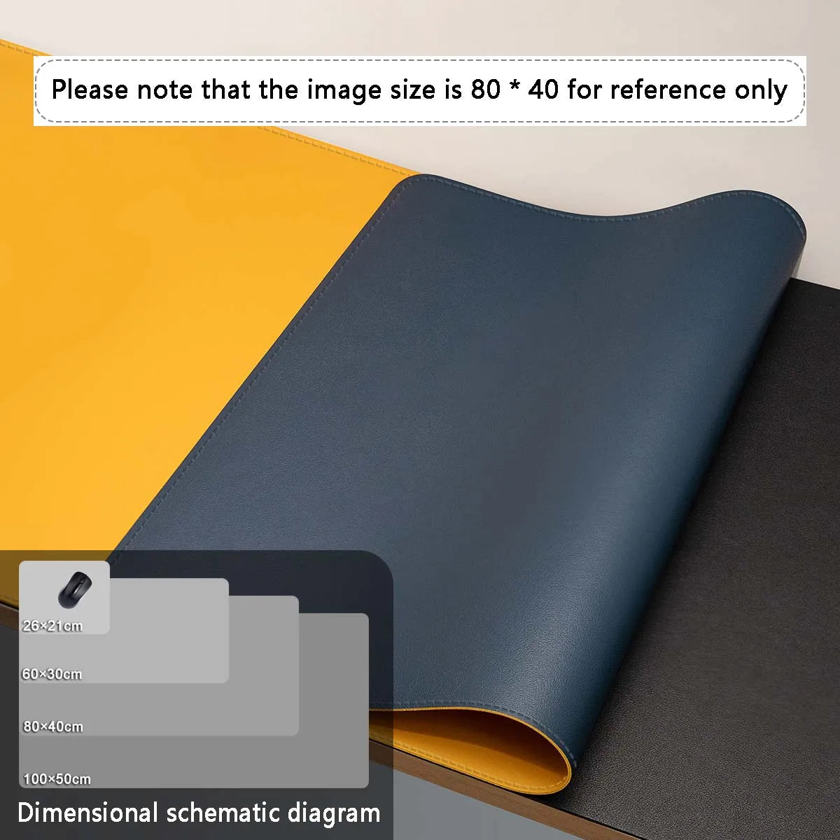 Large Leather Desk Mouse Pad