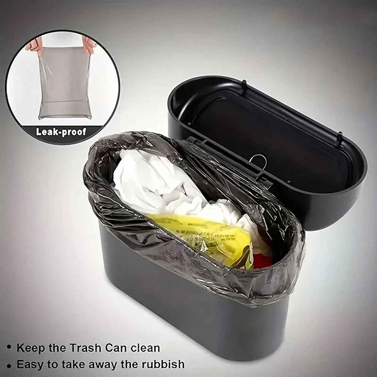 Hanging Car Trash Can with Lid