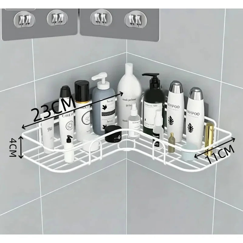 Rustproof Wall Mount Shower Rack for Toiletries & Cosmetics