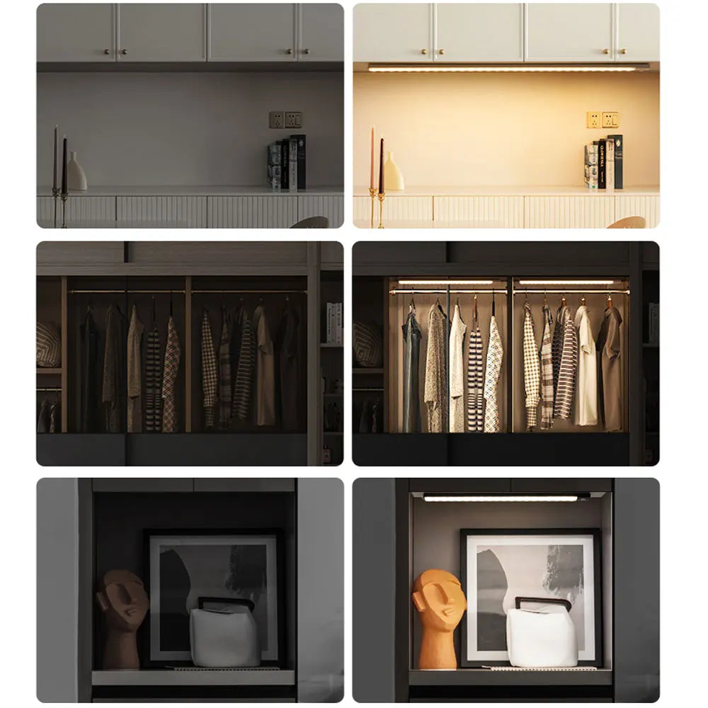 LED Motion Sensor Cabinet Light – Rechargeable Night Light for Kitchen & Wardrobe