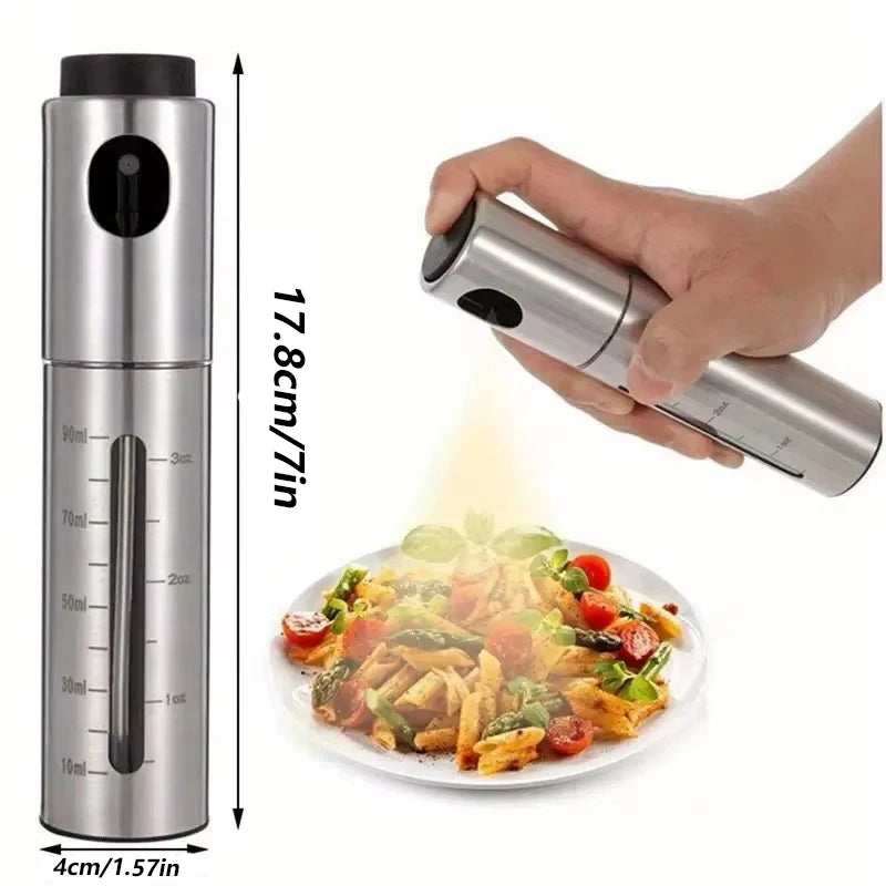 Stainless Steel Oil Sprayer with Fine Mist for Air Fryer and Kitchen Use