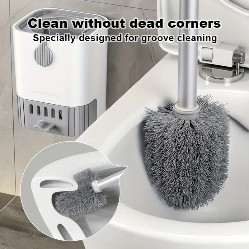 Wall-Mounted Toilet Brush Set