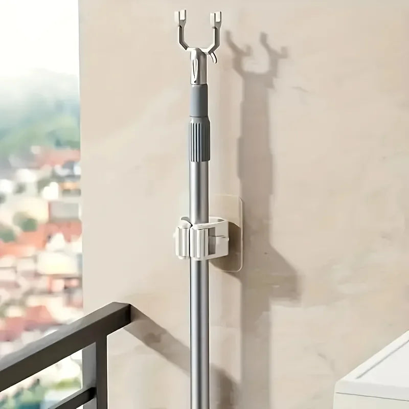Wall-Mounted Mop and Broom Holder Rack