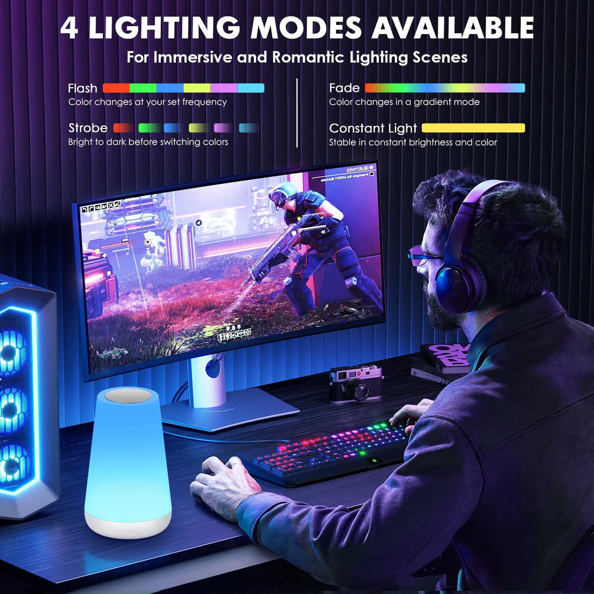 LED Night Light with 13 Color Options and Remote Control