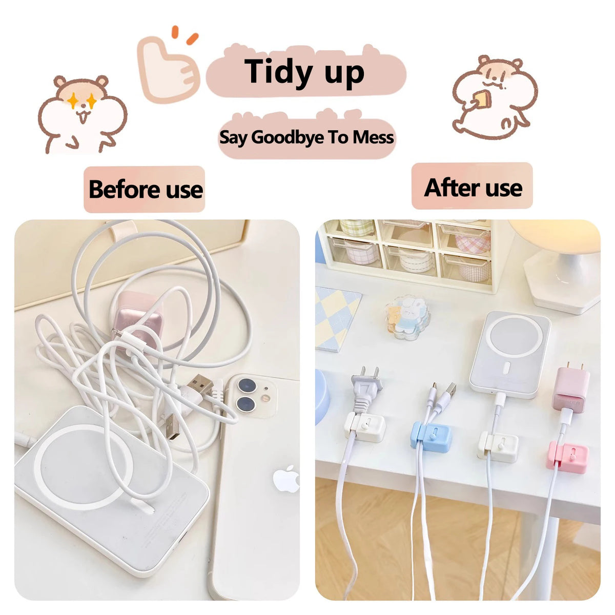 Desk Cable Management Clips