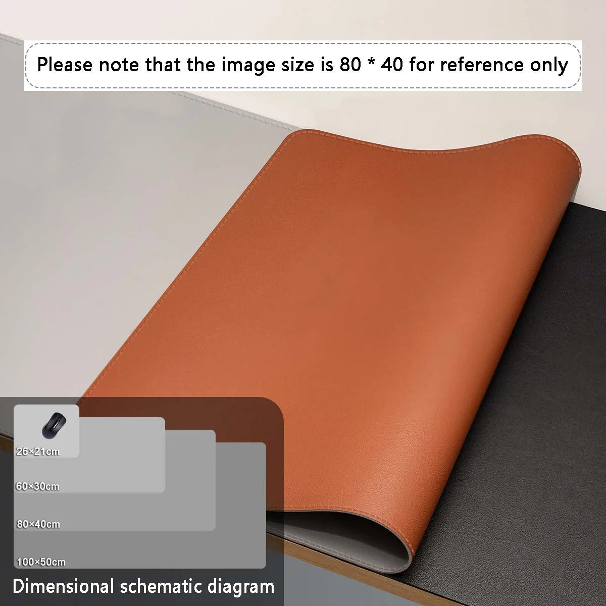Large Leather Desk Mouse Pad