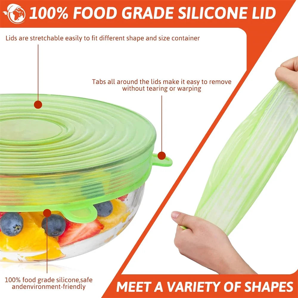 Silicone Stretch Lids (6-Piece)
