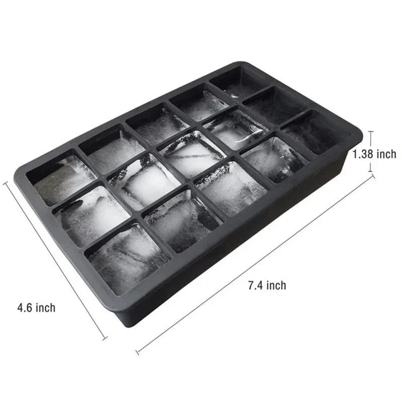 15-Grid Silicone Ice Cube Tray